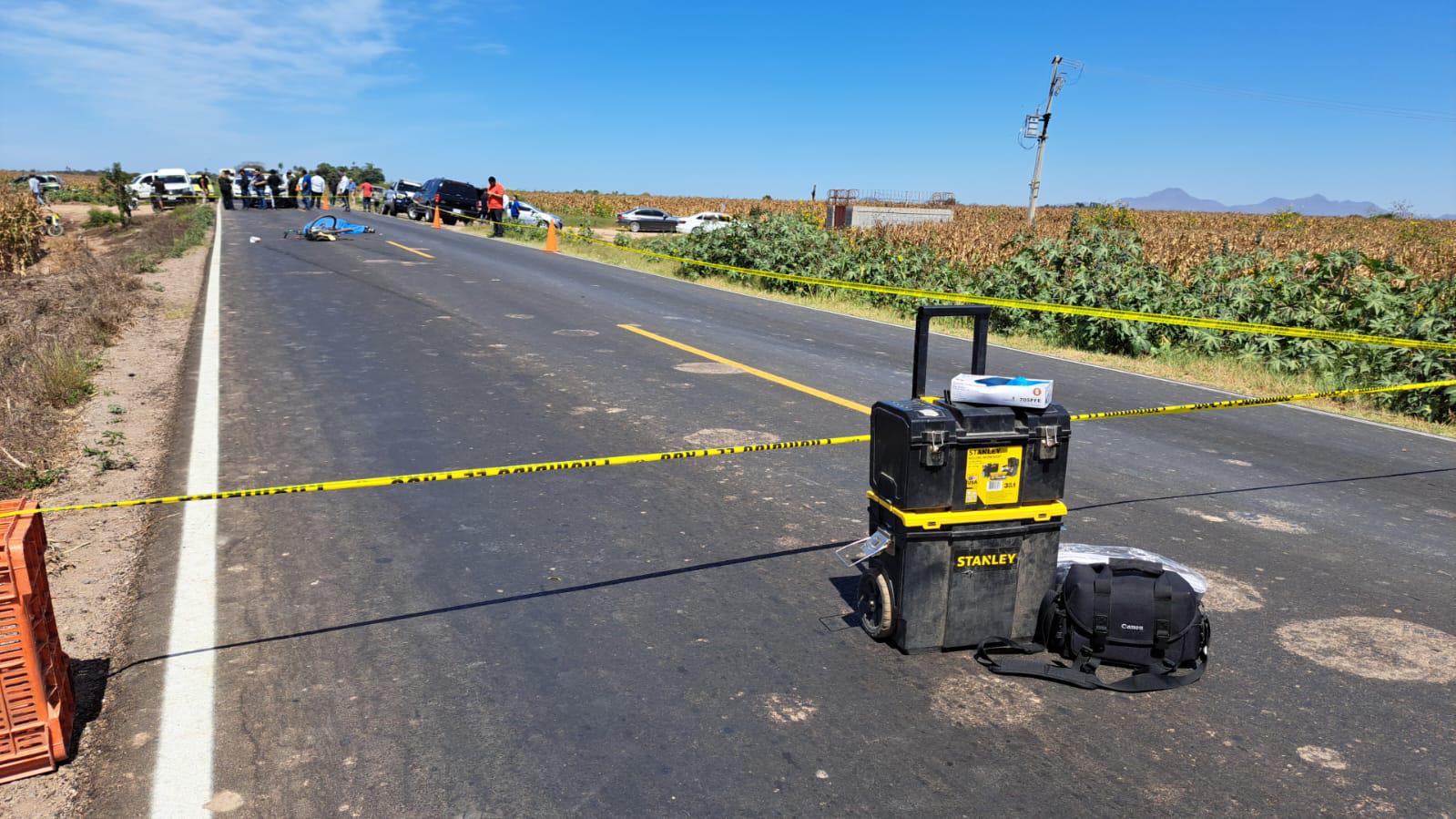 $!Muere adulto mayor tras ser atropellado en su bicicleta, en Navolato