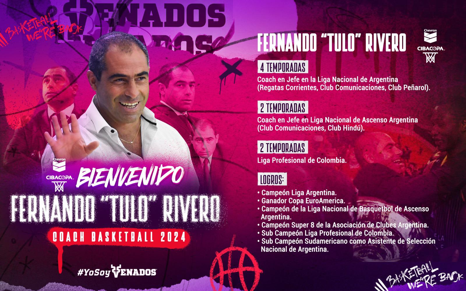 $!Venados Basketball anuncia a argentino ‘Tulo’ Rivero como nuevo coach