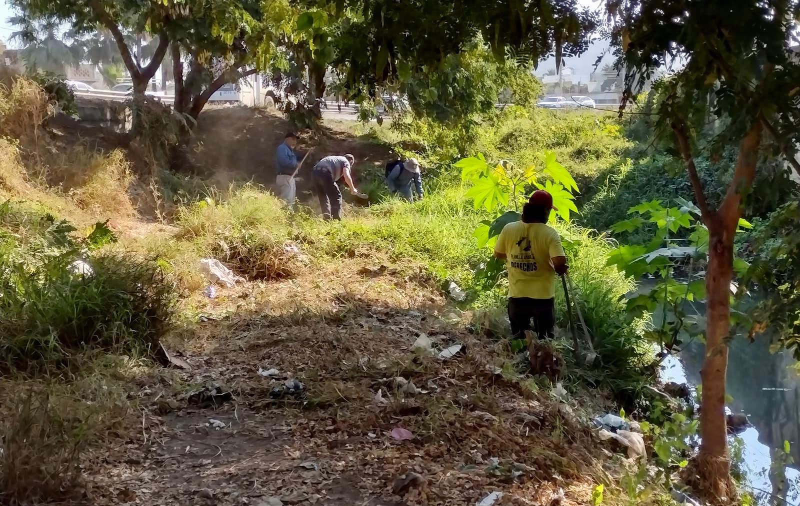 $!Realizan limpieza del canal pluvial de la colonia Jesús García en Mazatlán
