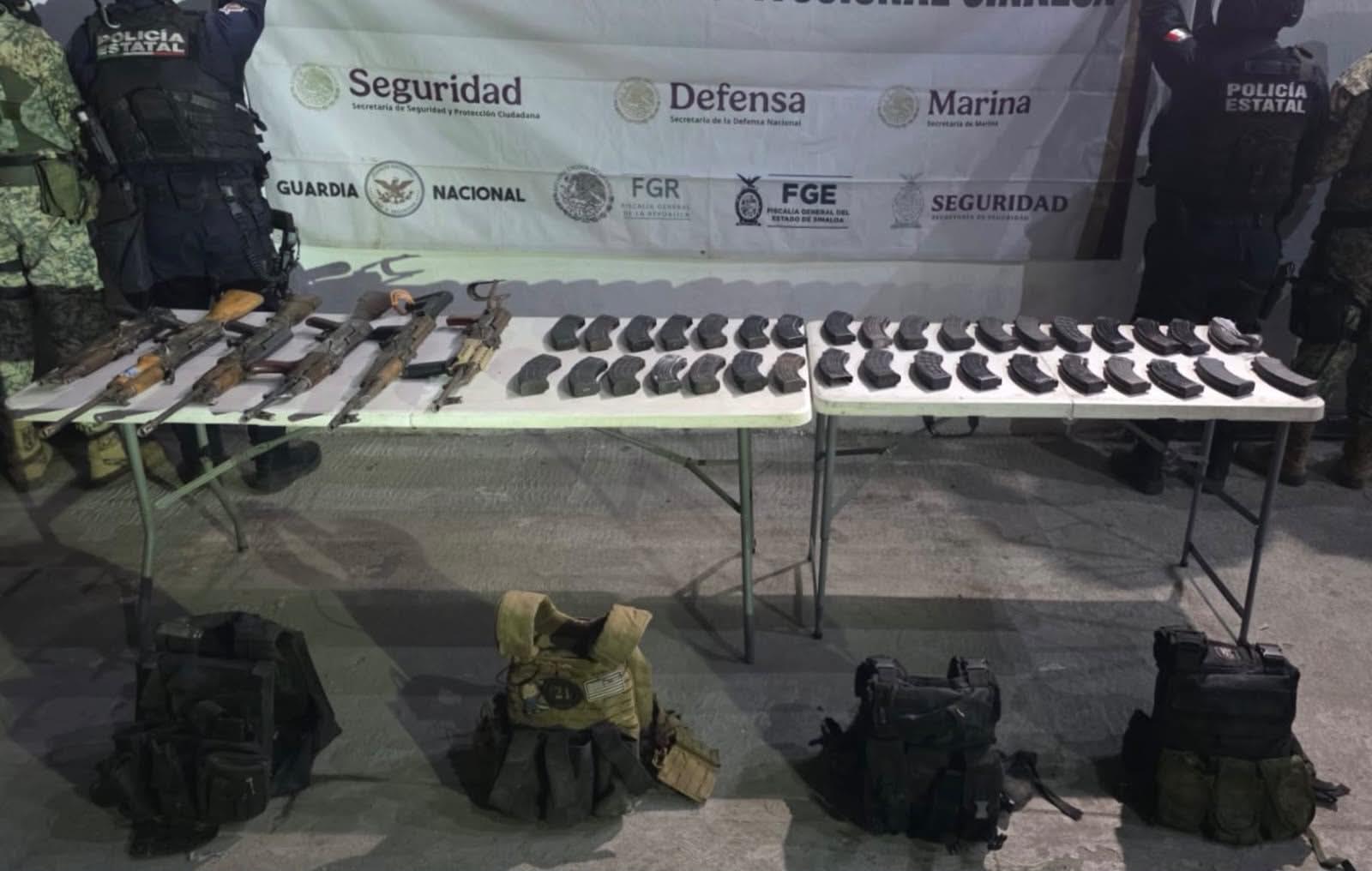 $!Tras ataque a policías en Mazatlán, detienen a dos hombres con arsenal y droga