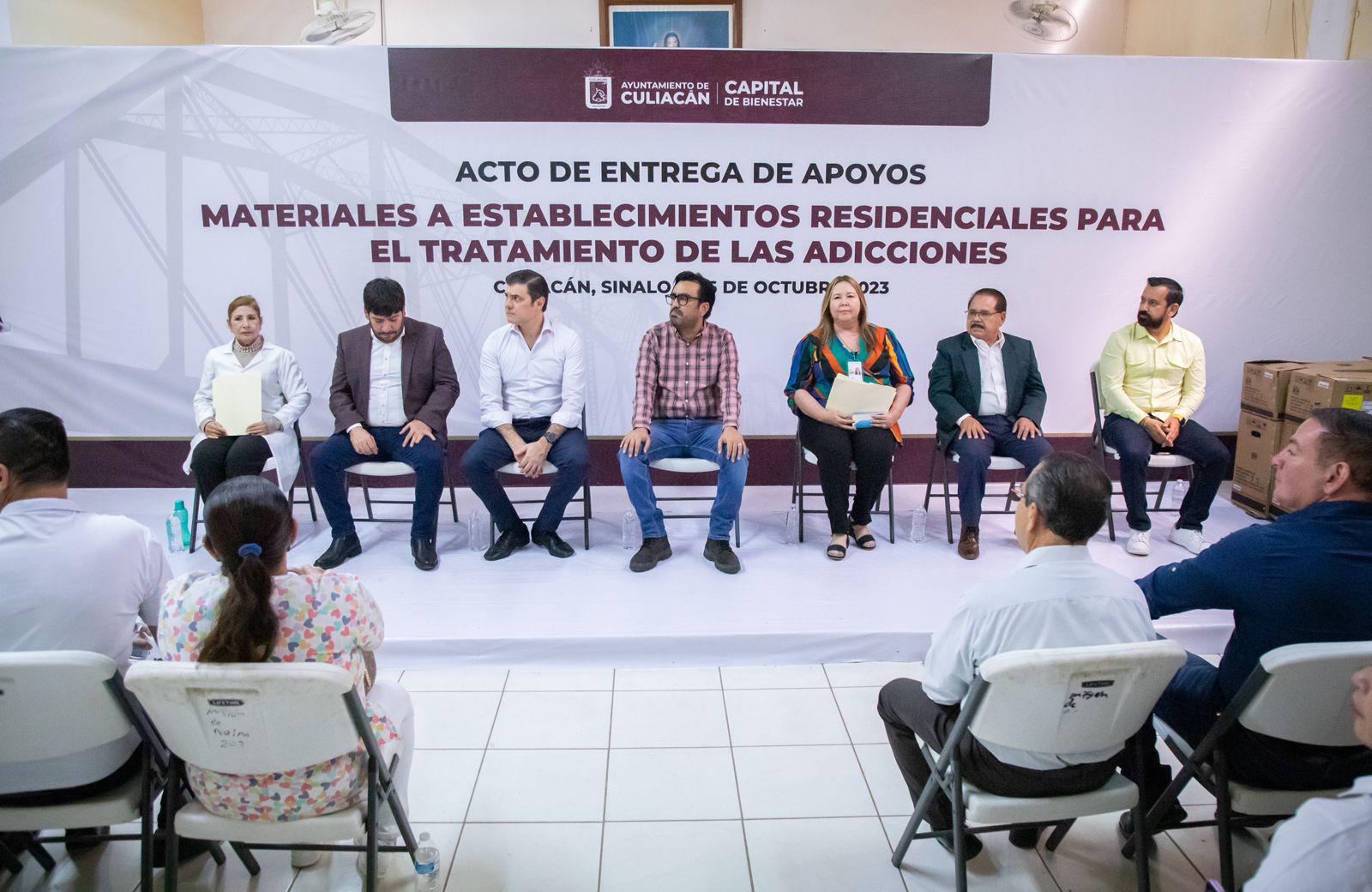 $!Entrega Gobierno de Culiacán apoyos en especie a centros de tratamiento de adicciones
