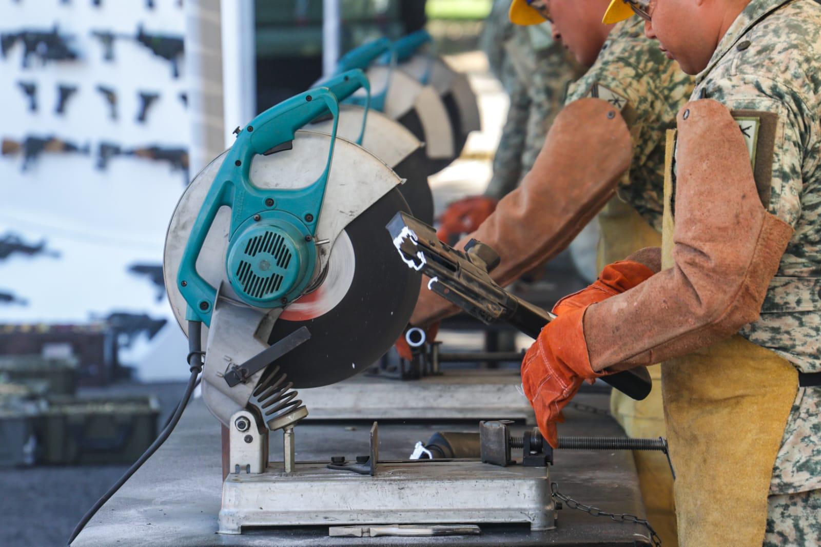 $!Destruyen 922 armas y más de 190 mil municiones decomisados en Sinaloa; al acto no acude el Secretario de Seguridad