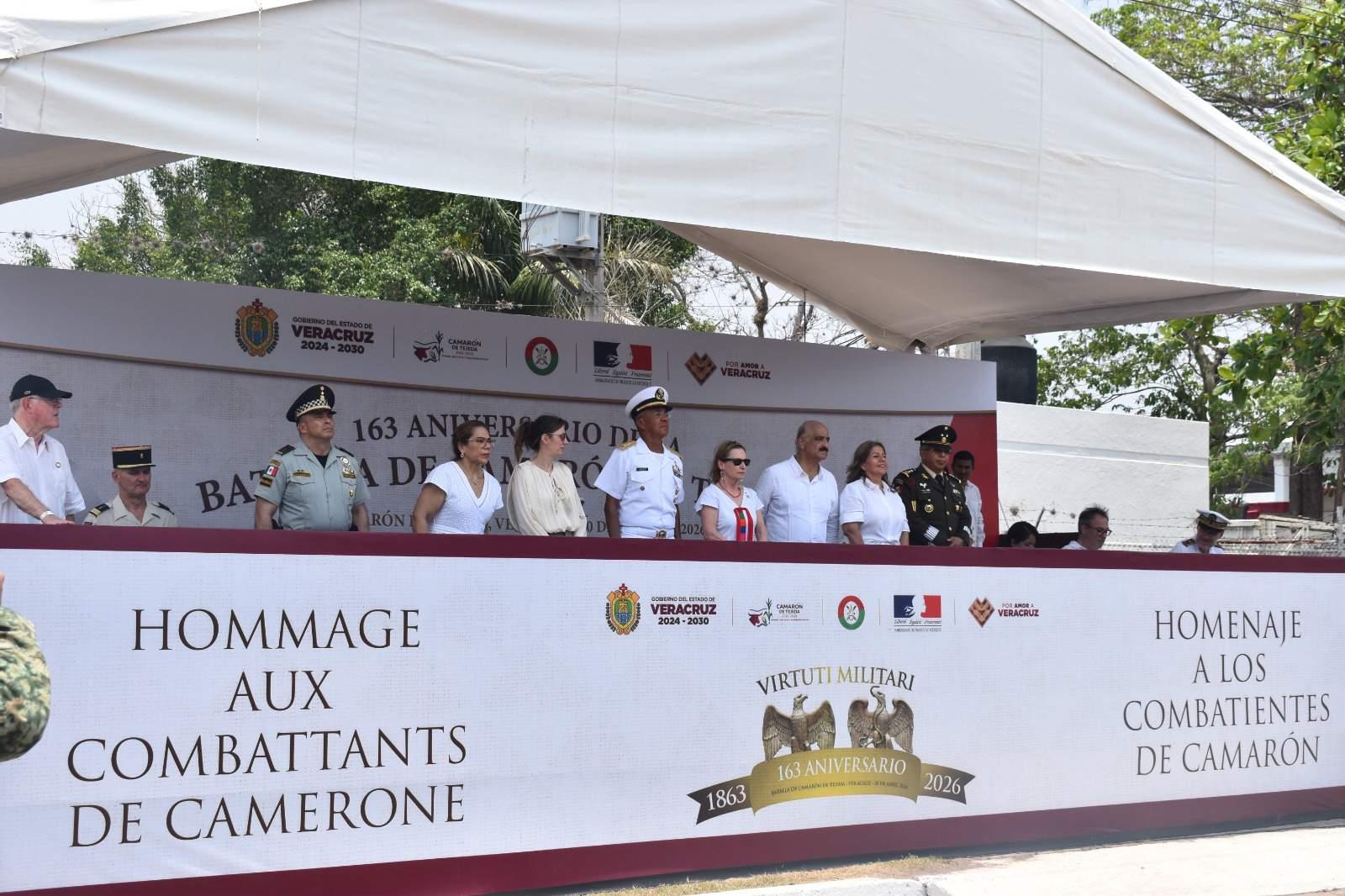 $!Conmemoran el 163 Aniversario de la Batalla de Camarón de Tejeda, en Veracruz
