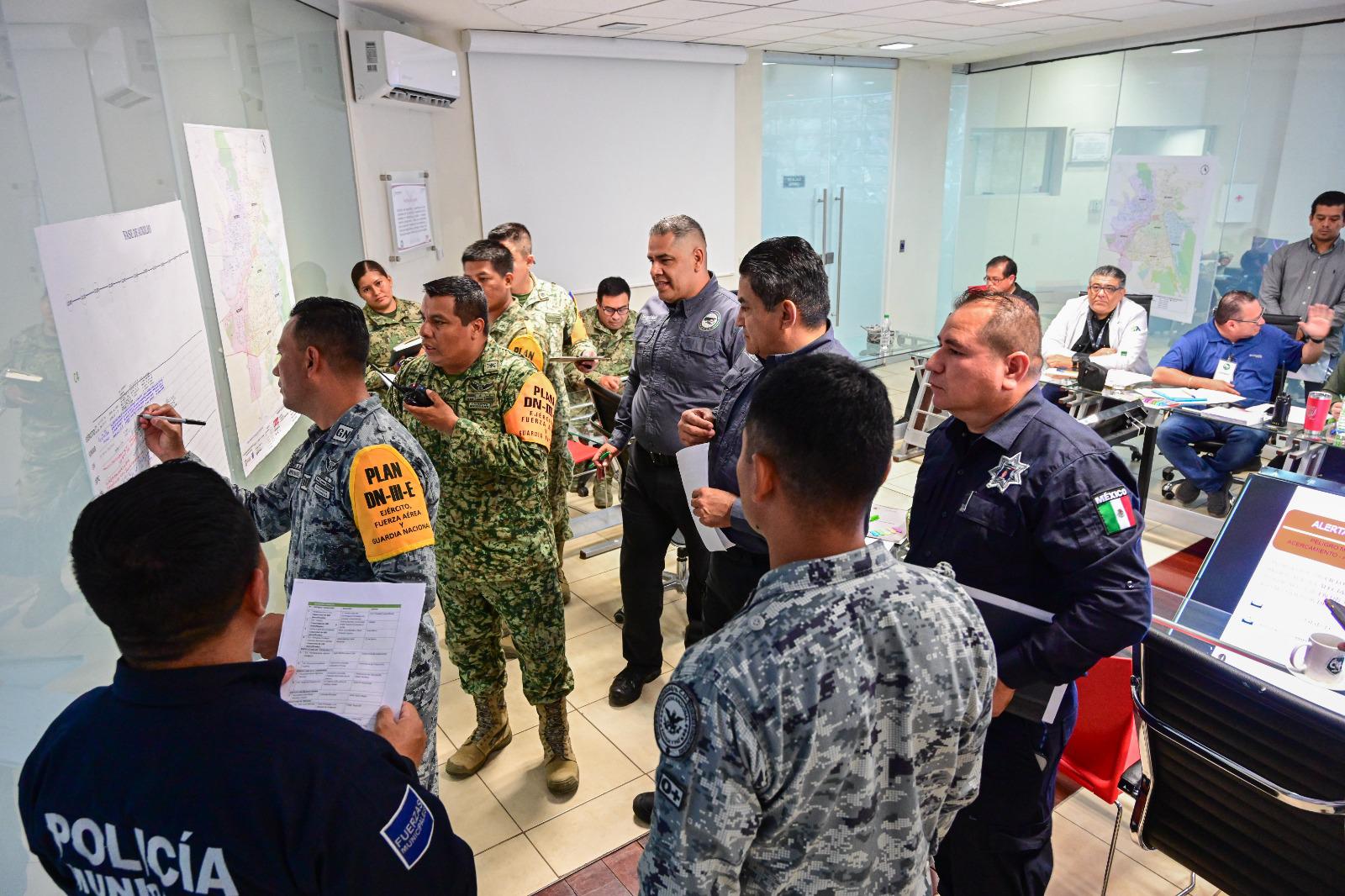 $!Simulan impacto de un huracán categoría 5 para evaluar respuesta de autoridades en Culiacán