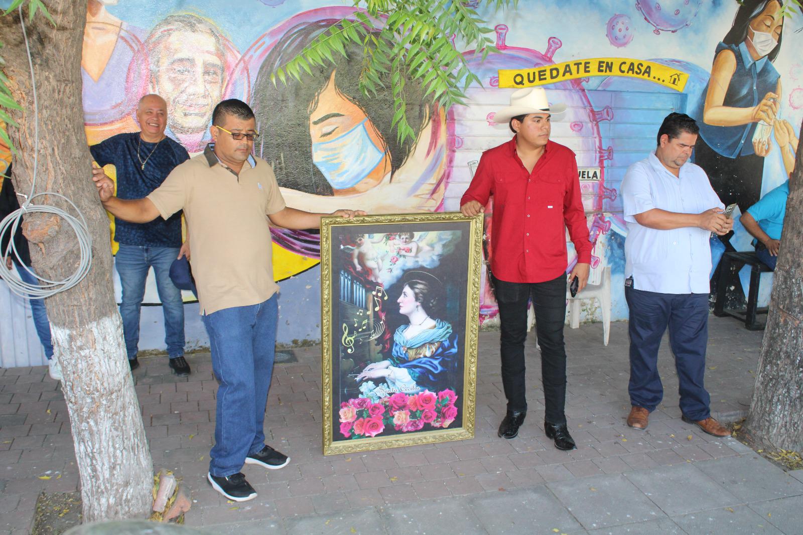 $!Músicos de Rosario celebran a Santa Cecilia con procesión y misa; le piden que haya trabajo
