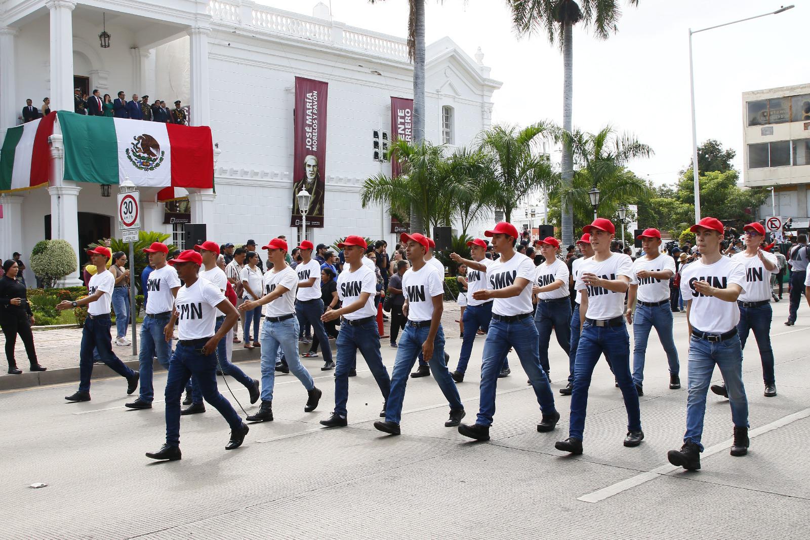 $!Realizan desfile militar en Culiacán por la Independencia de México