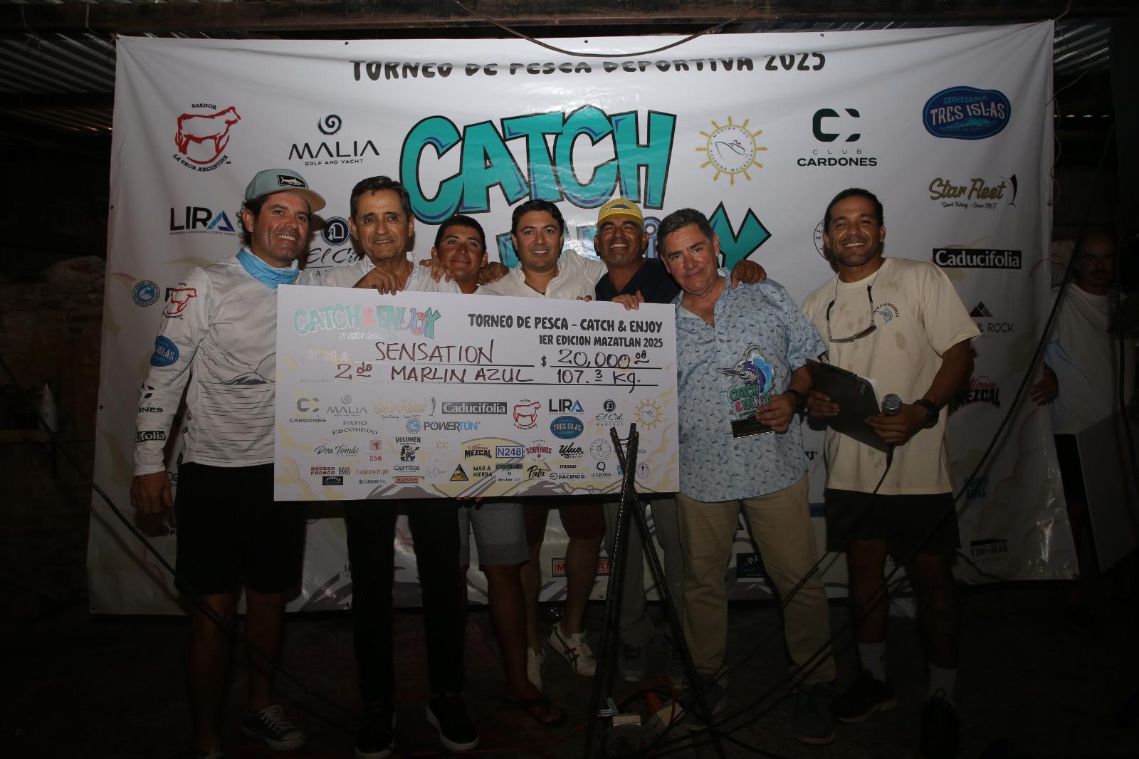 $!La Embarcación Sensation obtuvo el segundo lugar en la categoría de Marlín Azul.