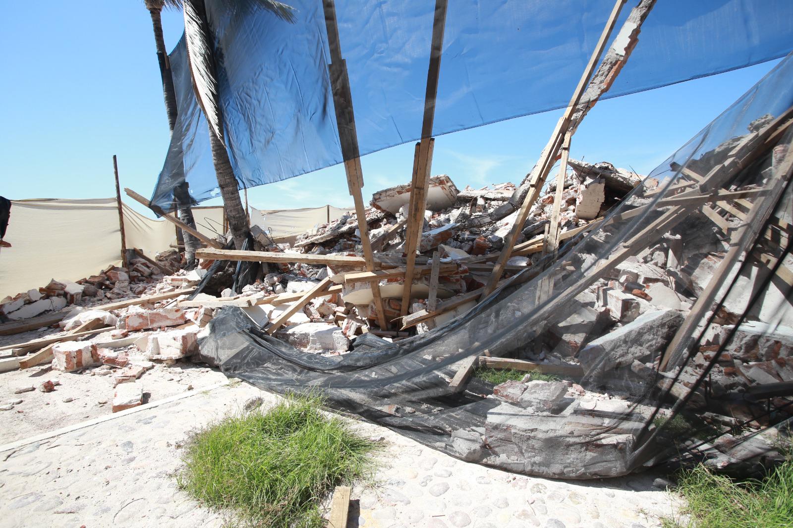 $!Tras suspensión, trabajos en la Casa del Marino siguen detenidos