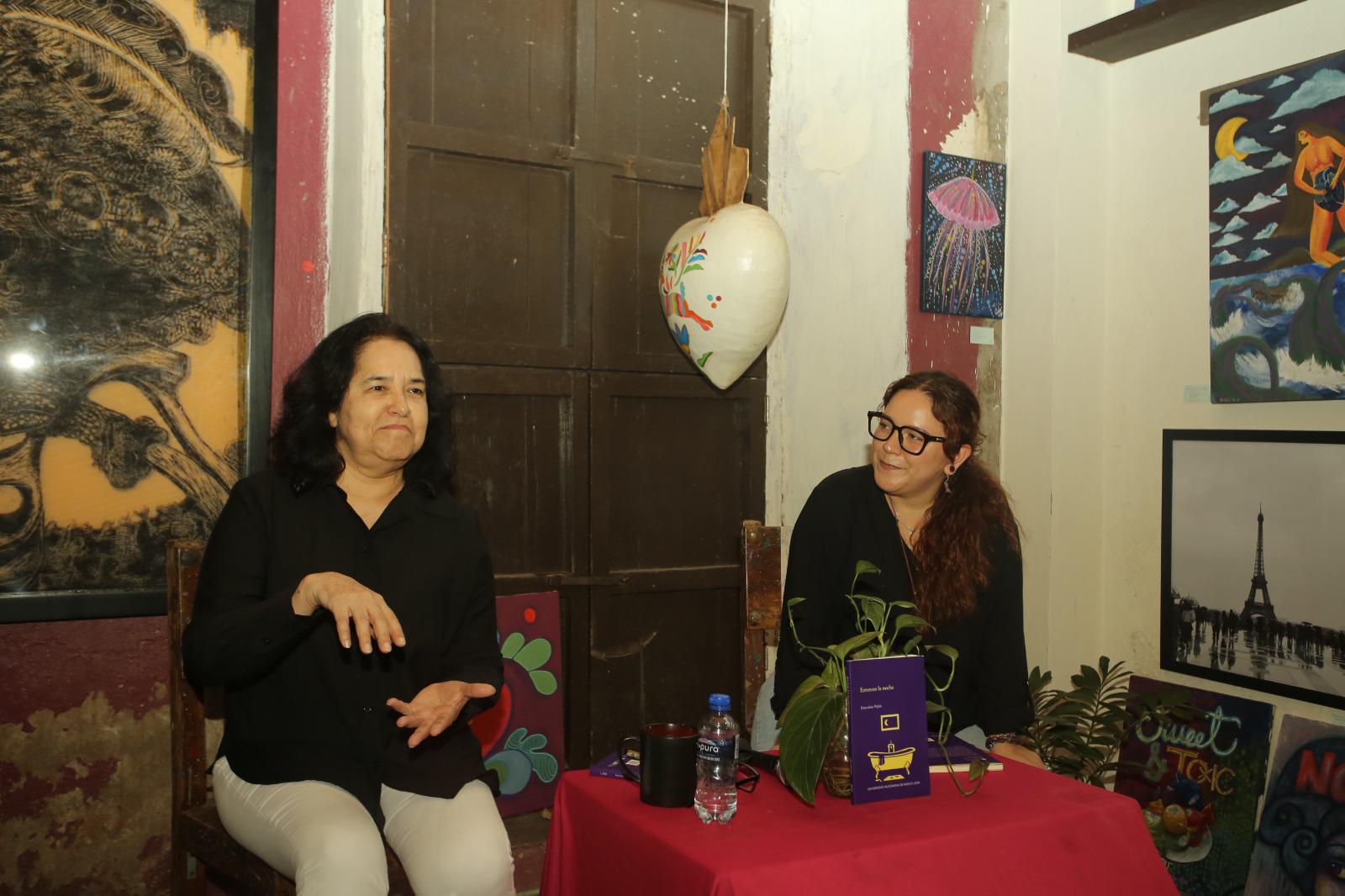 $!Ernestina Yépiz explica su última obra.