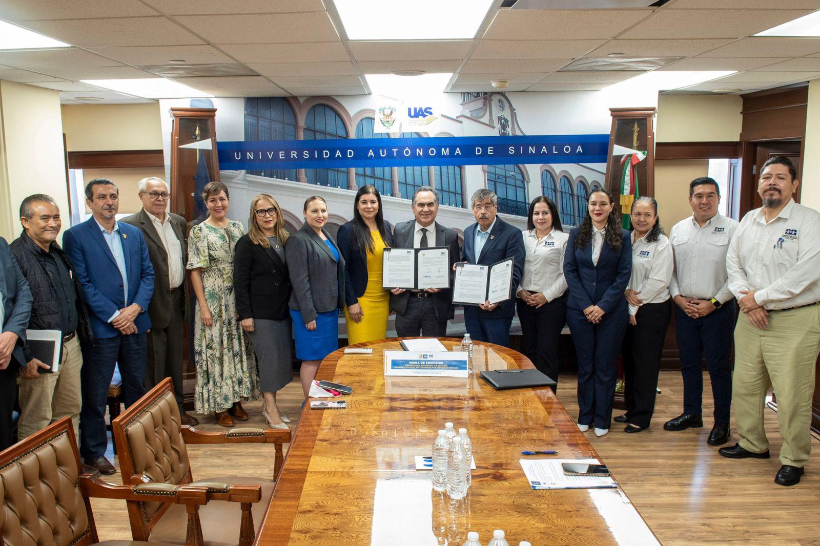 $!Firman CEDH Sinaloa y UAS convenio colaboración para fortalecer la formación y promoción de los derechos humanos