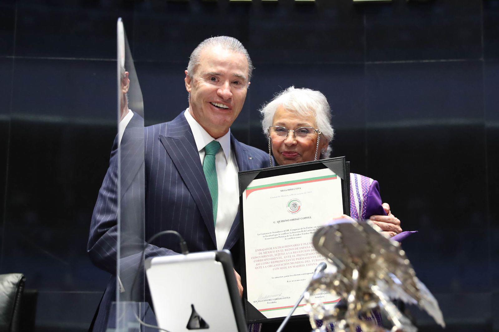 $!Senado ratifica a Quirino Ordaz como Embajador en España