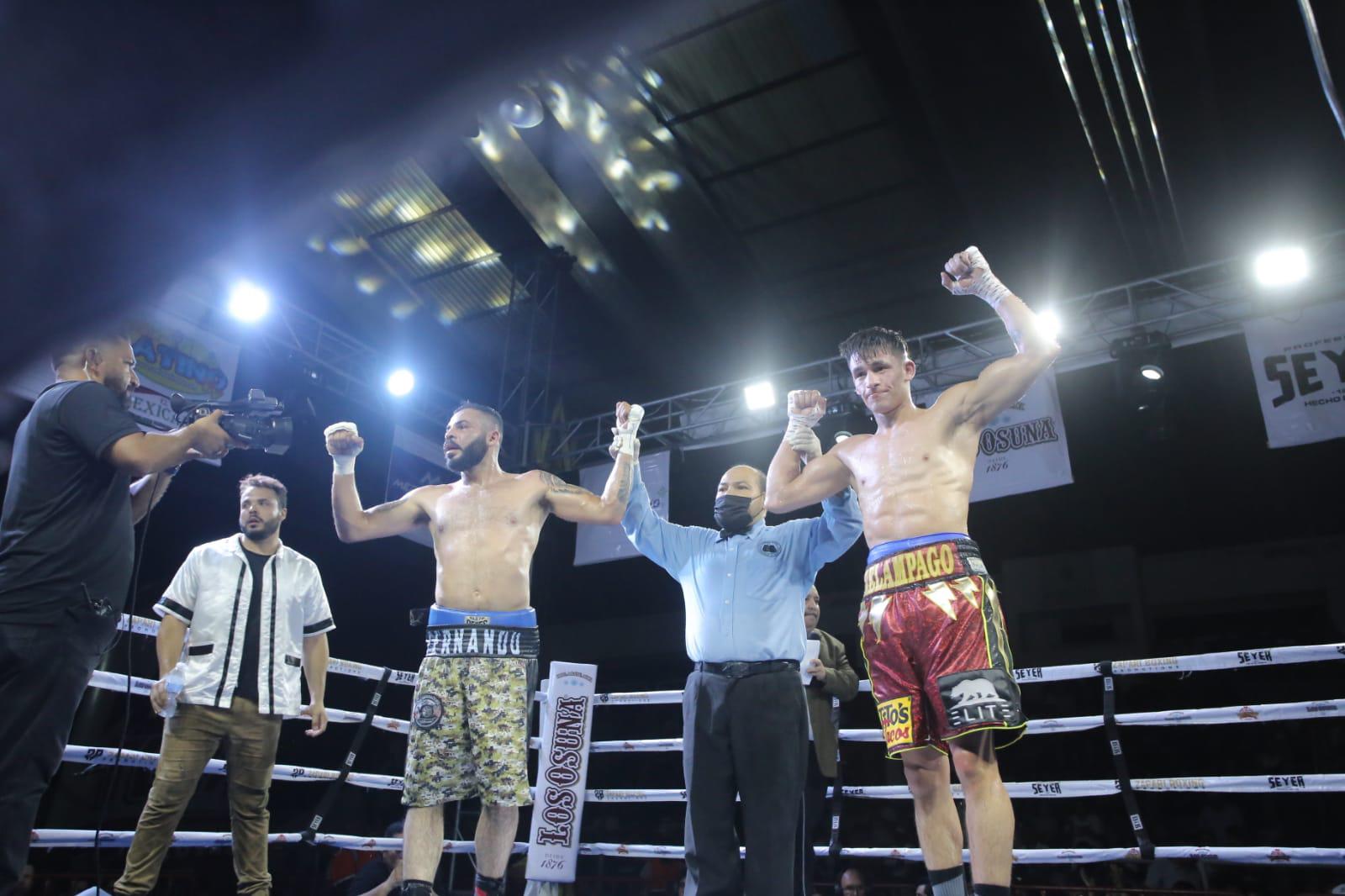 $!‘Veneno’ Aréchiga mantiene el invicto en pelea estelar de función ‘Rumbo a la Gloria’