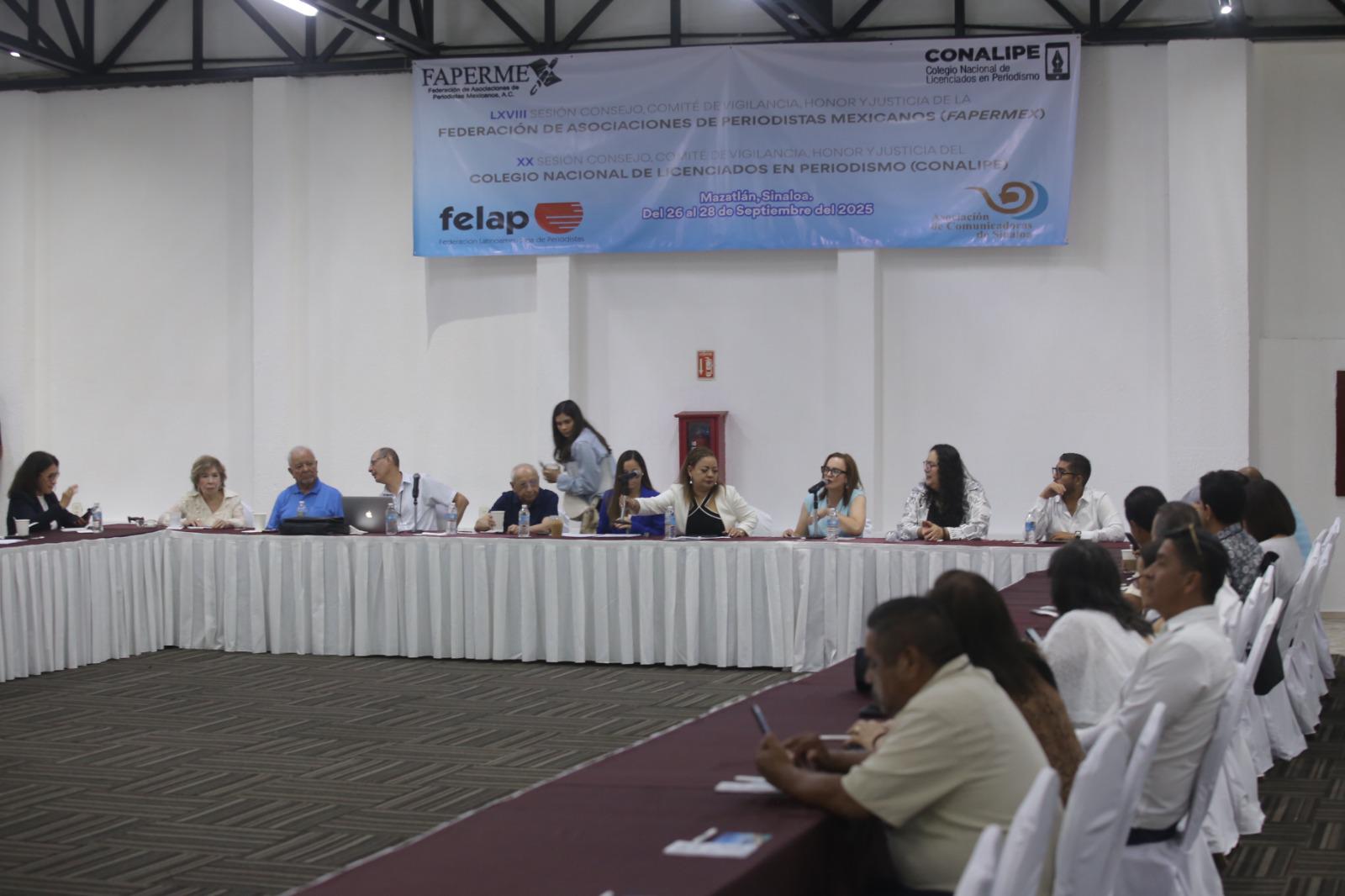 $!Federación de Asociaciones de Periodistas Mexicanos analiza agresiones y riesgos en Sinaloa