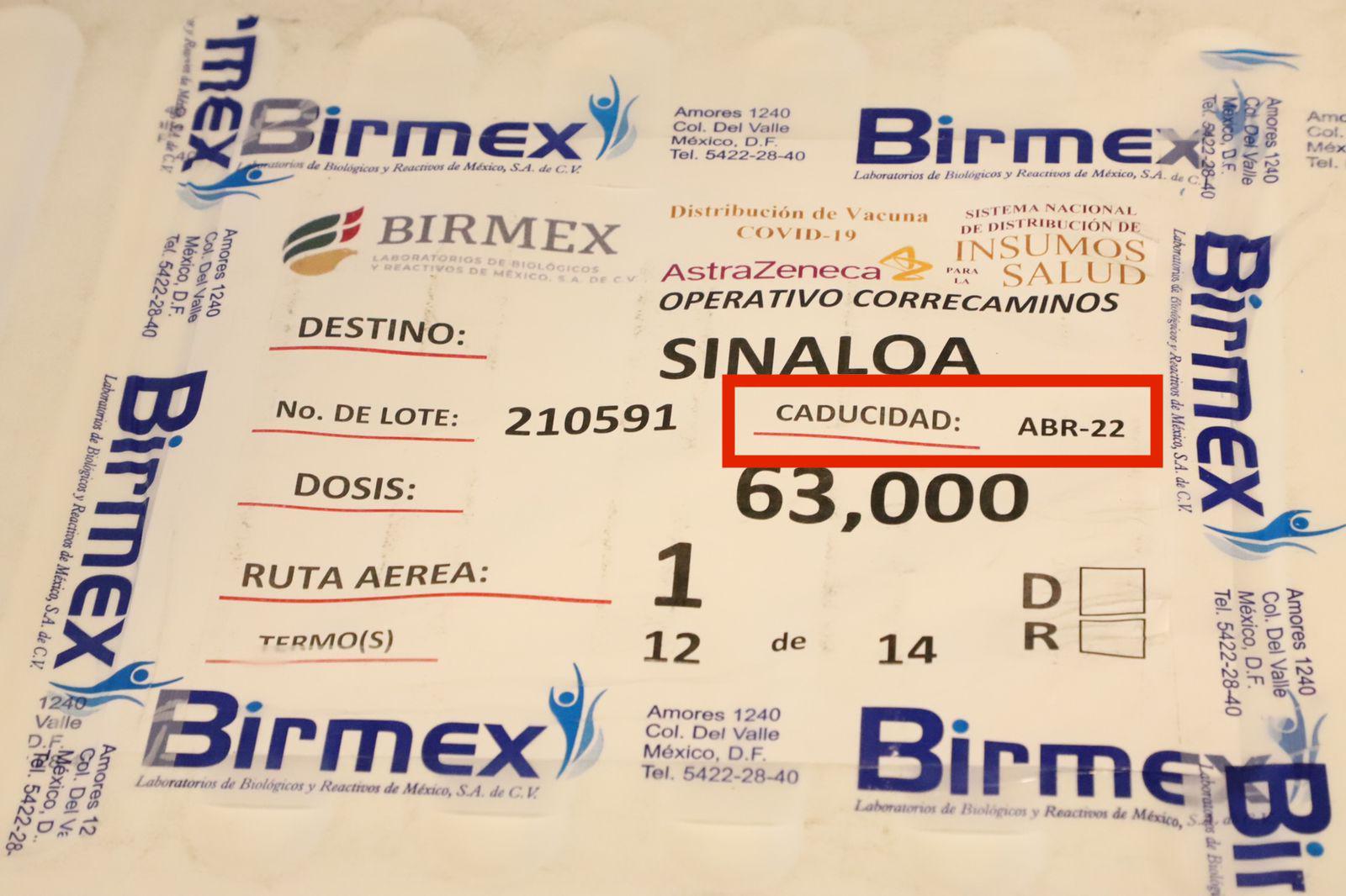 $!Vacunas contra el Covid enviadas a Sinaloa que caduquen no se aplicarán, serán regresadas, dice Salud