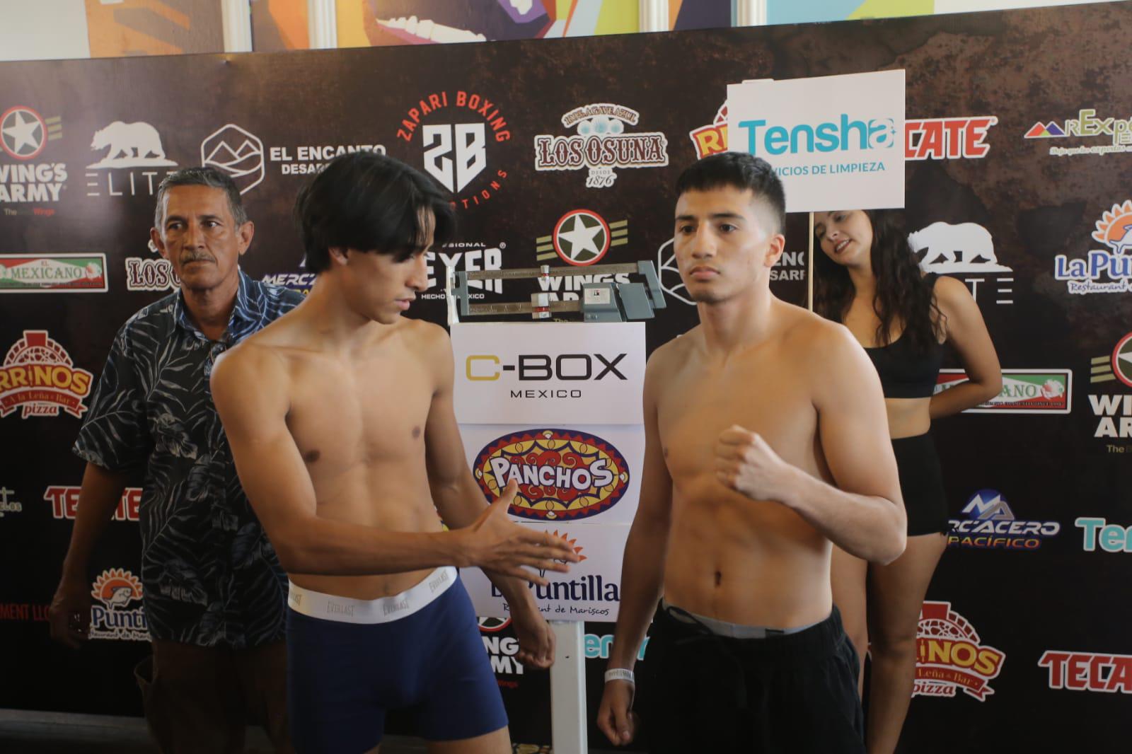 $!Libran satisfactoriamente la báscula pugilistas de la velada en Germán Evers