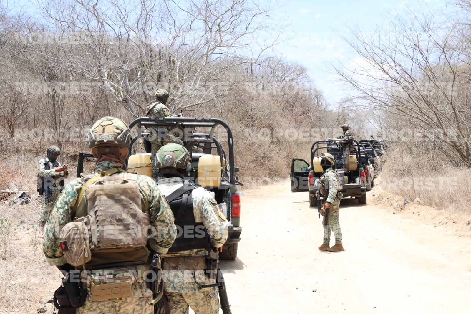 $!Despliegan fuerte operativo en El Quelite tras reporte de hechos violentos; hallan a una persona muerta