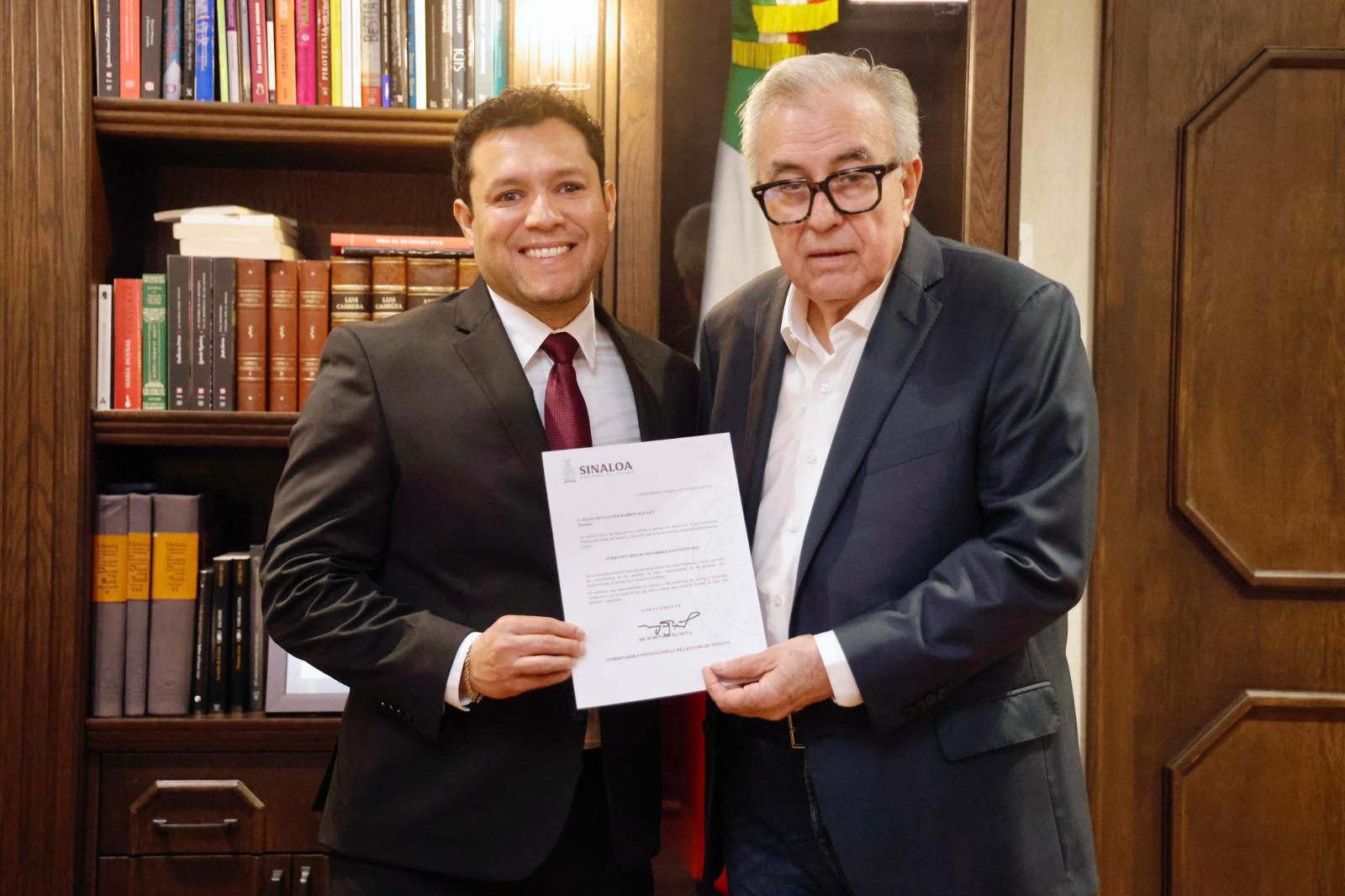 $!Nombra Gobernador Rocha Moya a dos nuevos subsecretarios de su gabinete