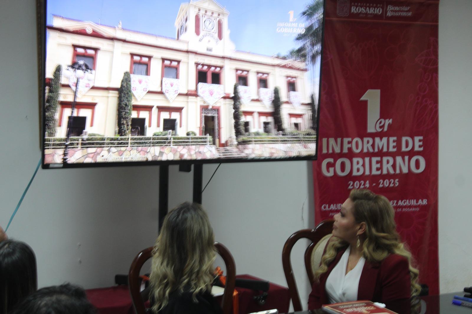 $!Alcaldesa de Rosario destaca inversión en obra pública de $98.3 millones en Informe de Gobierno