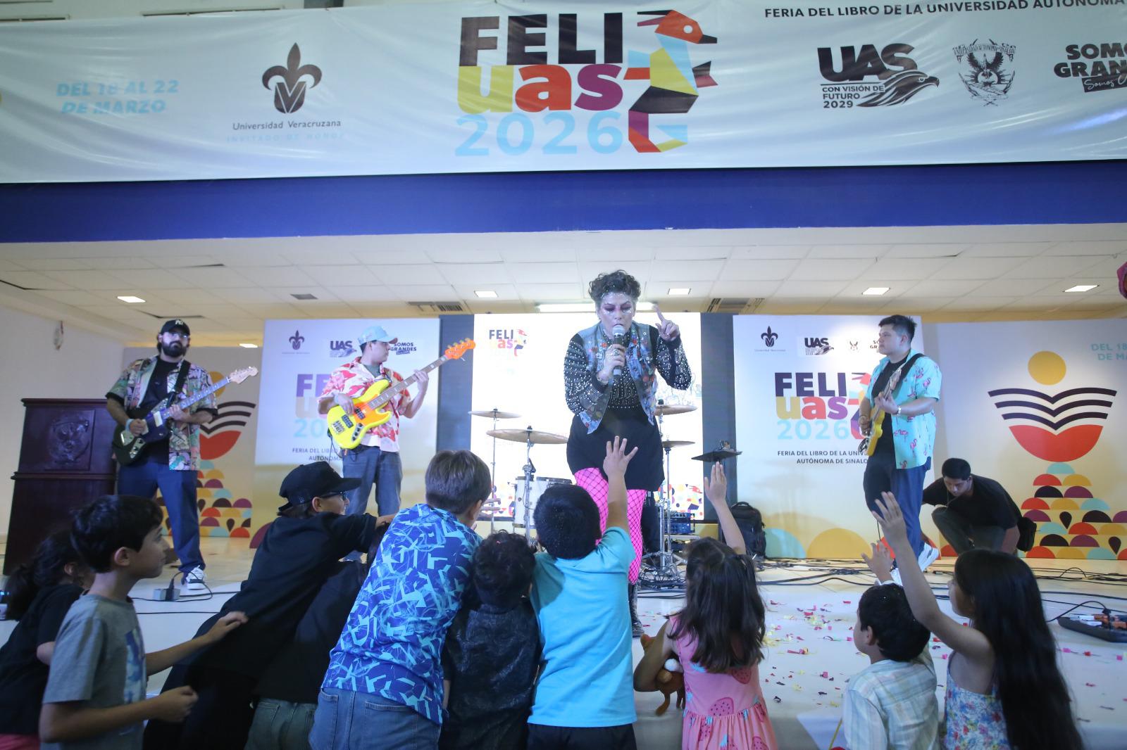 $!Grupo Pistache pone el rock infantil en el último día de la FeliUAS 2026