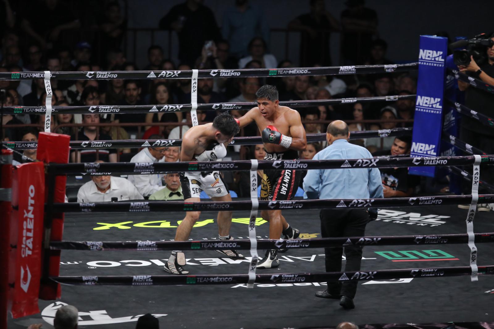 $!Aréchiga, Vega y Amaro brillan en la noche de boxeo del CUM en Mazatlán