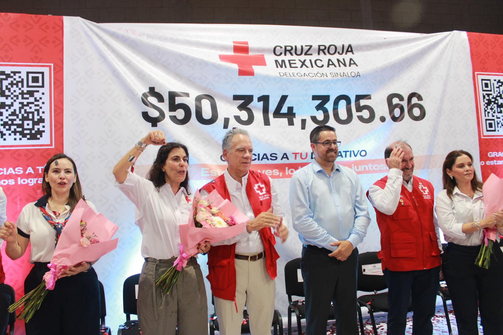 $!Cruz Roja Sinaloa supera colecta anual con más de $50.3 millones y entrega 15 ambulancias