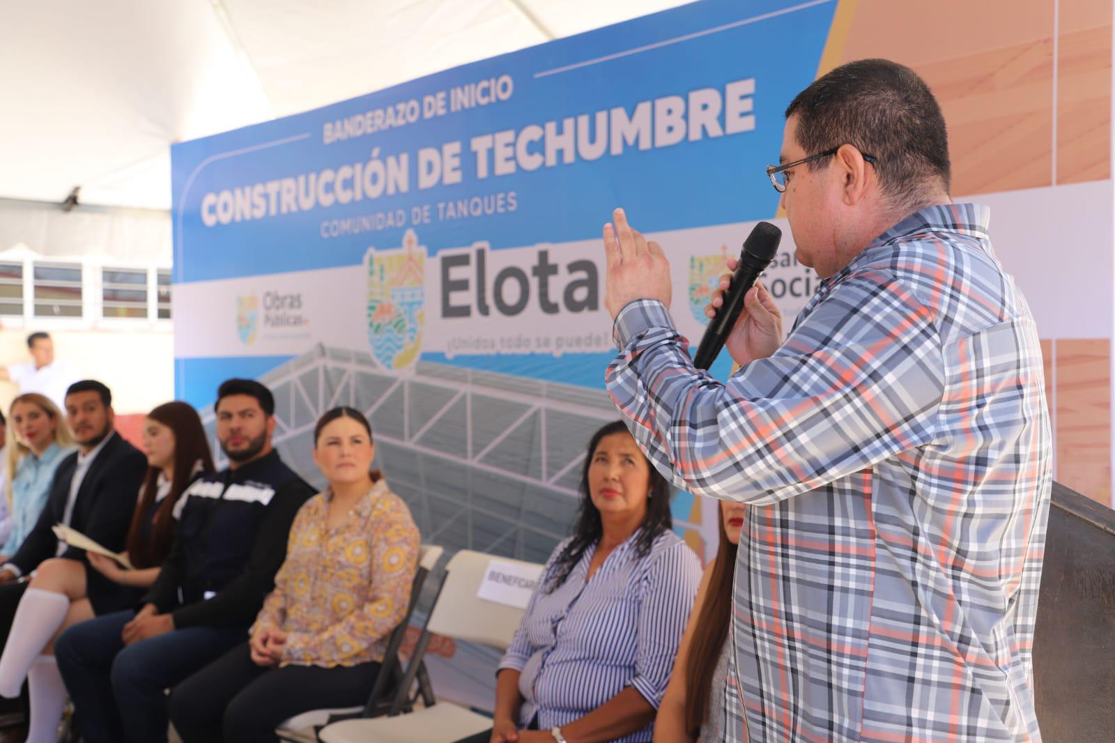 $!Llevan obras de infraestructura educativa a Boscoso y Tanques, en Elota