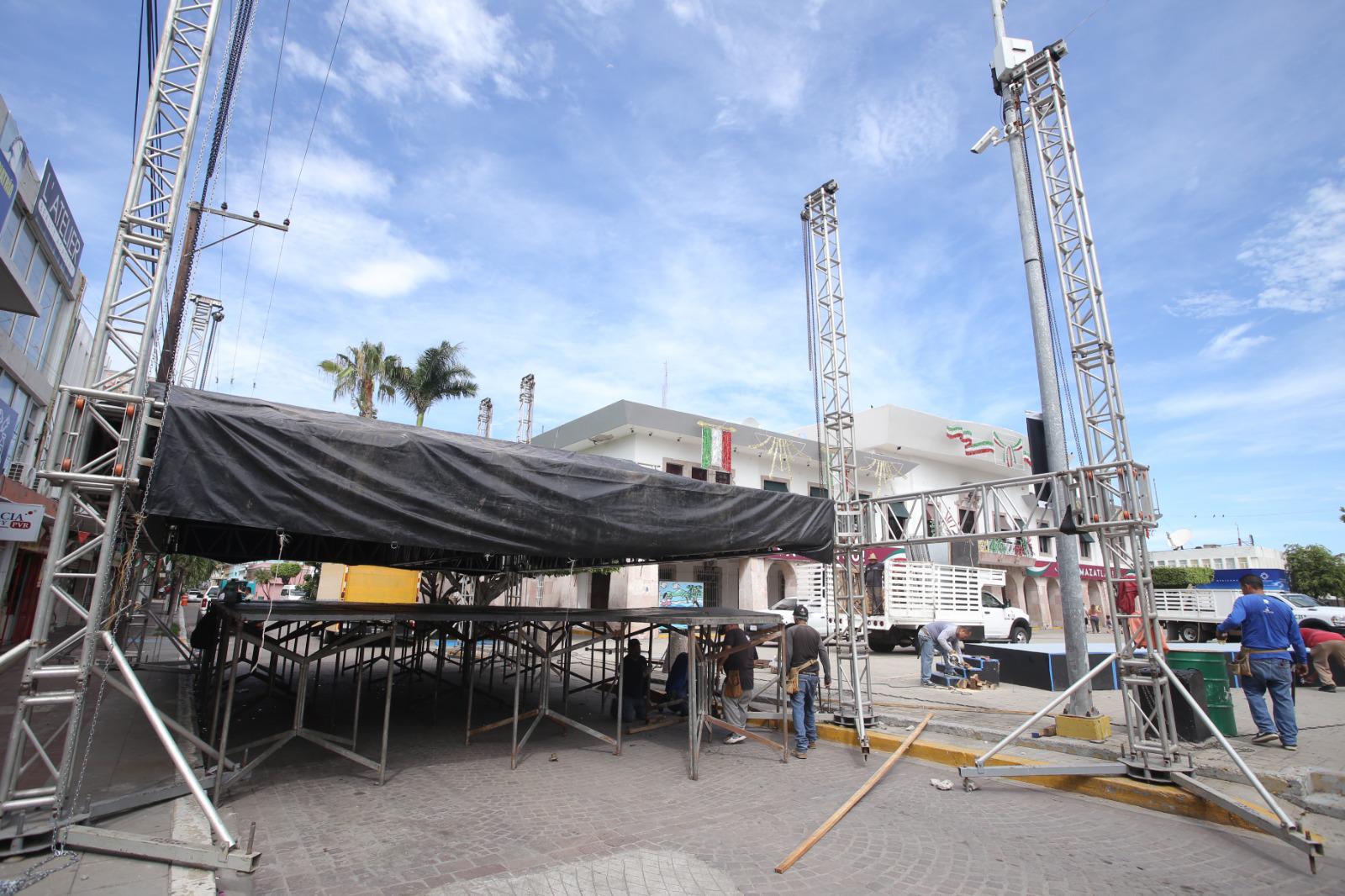 $!Alistan la celebración del Grito de Independencia en Mazatlán este 15 de septiembre
