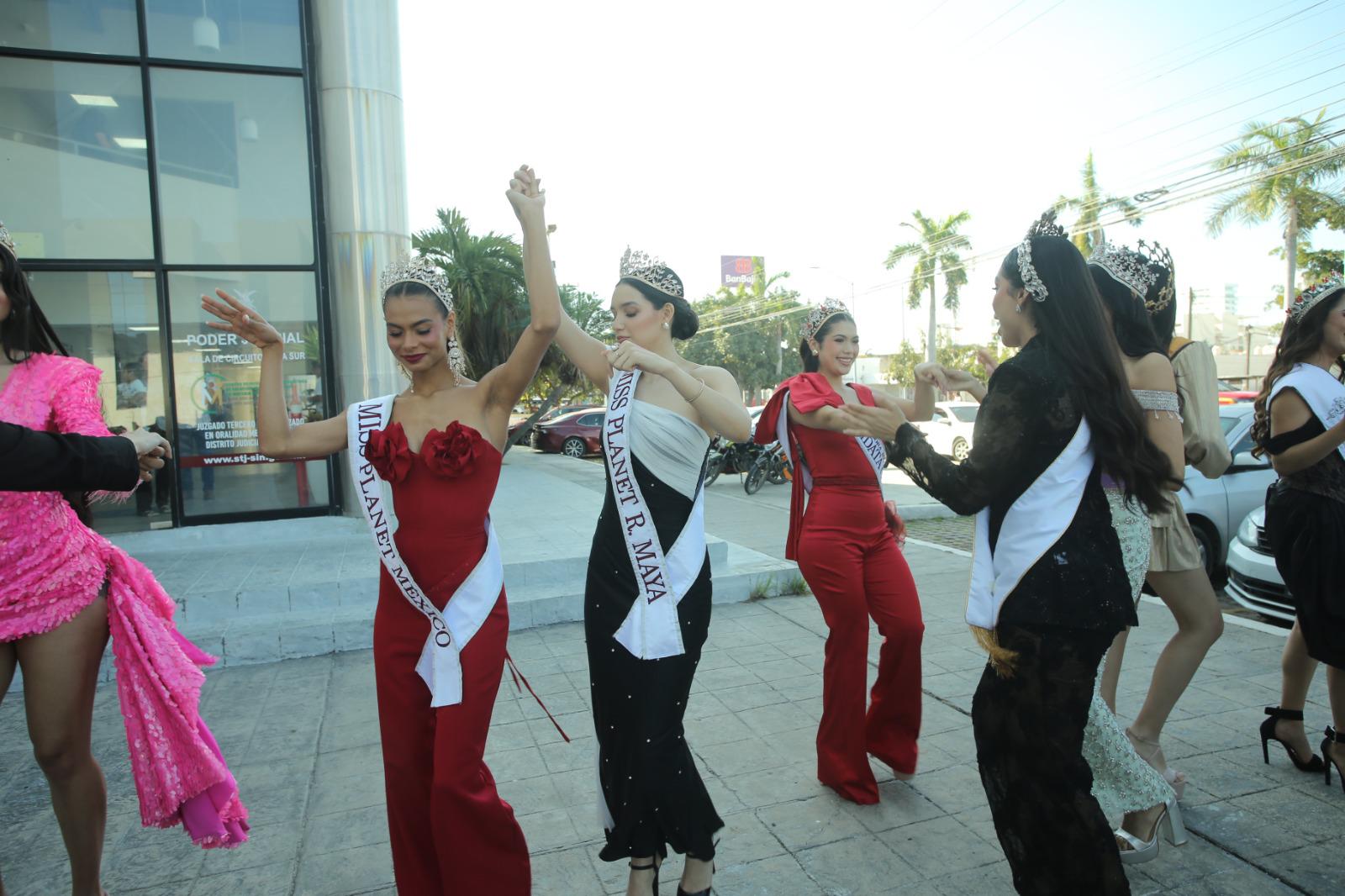 $!Las chicas bailaron al ritmo de la tambora.