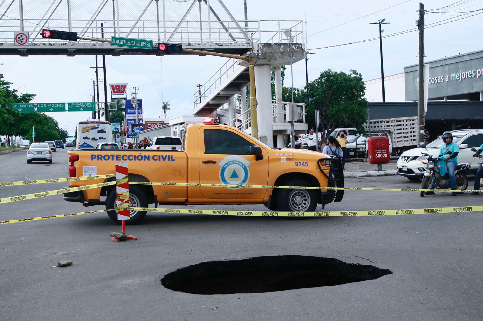 $!Por socavón cerrarán este viernes la José Limón en Culiacán