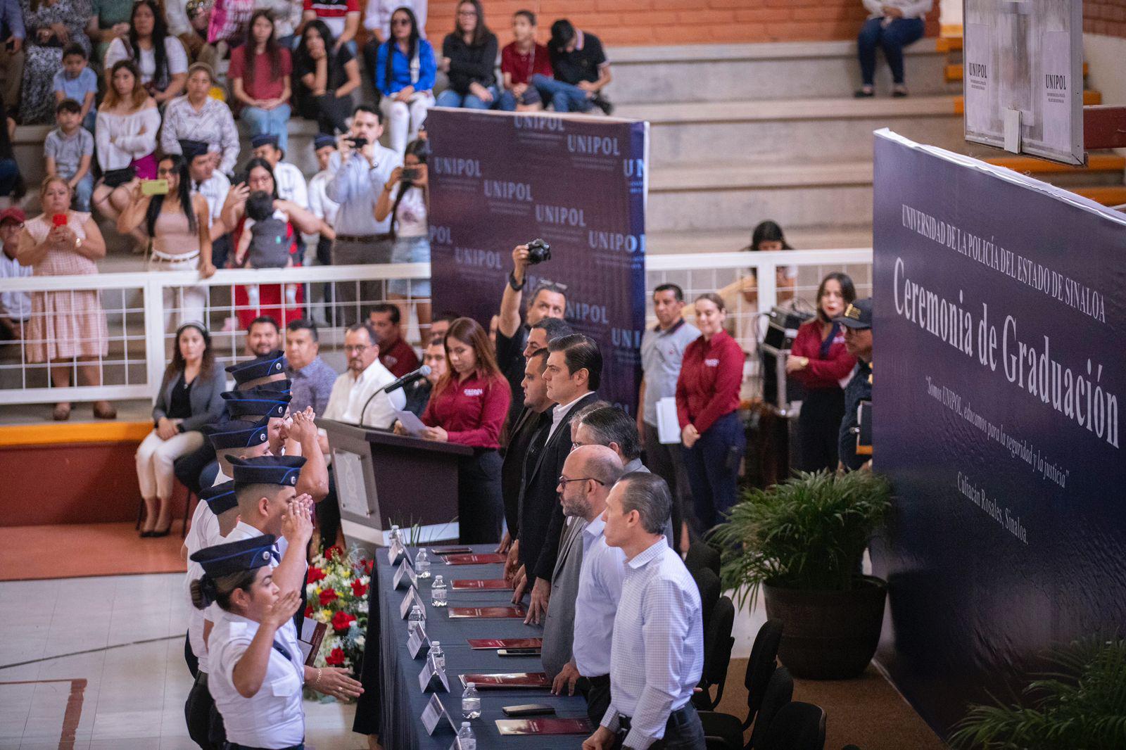 $!Se gradúan de la Unipol 139 cadetes que se integrarán a los diferentes cuerpos policiales de Sinaloa