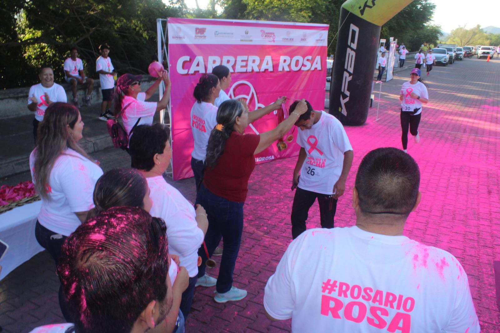 $!Más de 400 rosarenses corren y caminan en la primera Carrera Rosa