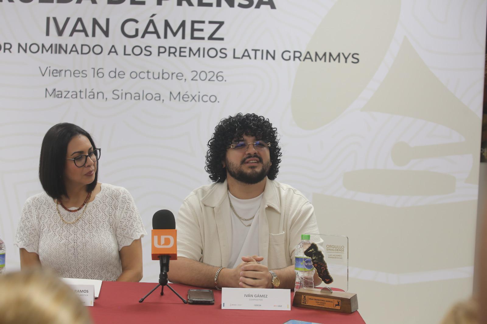 $!El compositor mazatleco Iván Gámez recibe tres nominaciones al Latin Grammy 2026