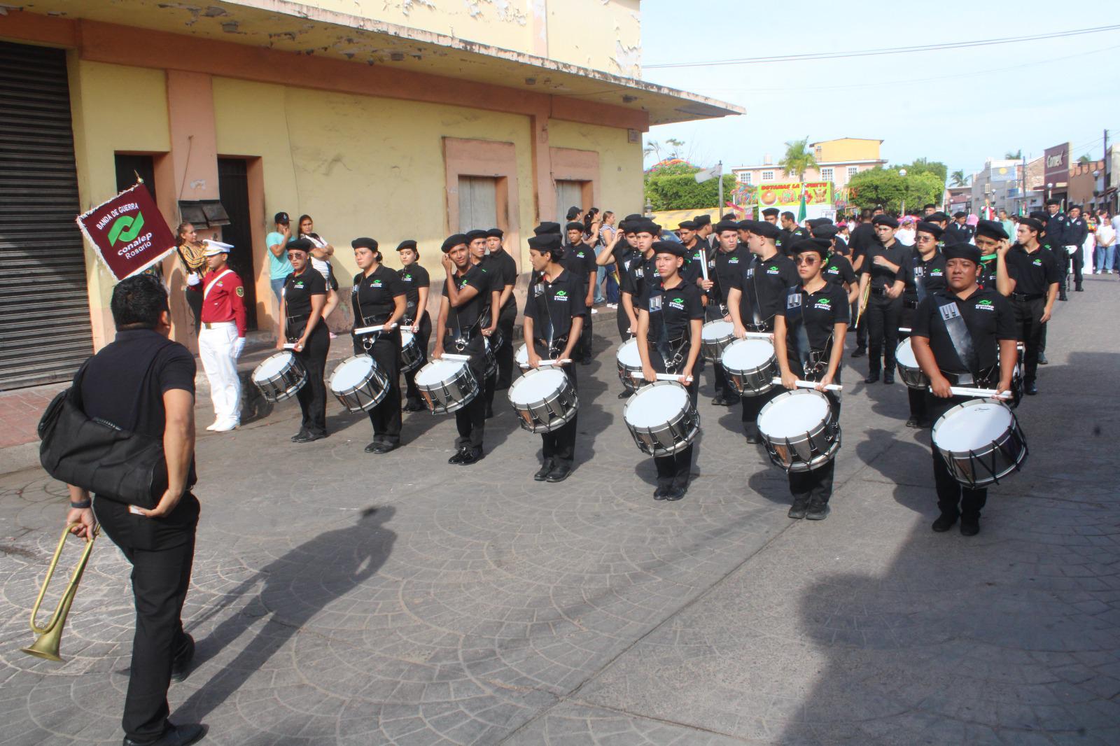 $!Conmemoran en Rosario el 215 aniversario de la Independencia de México