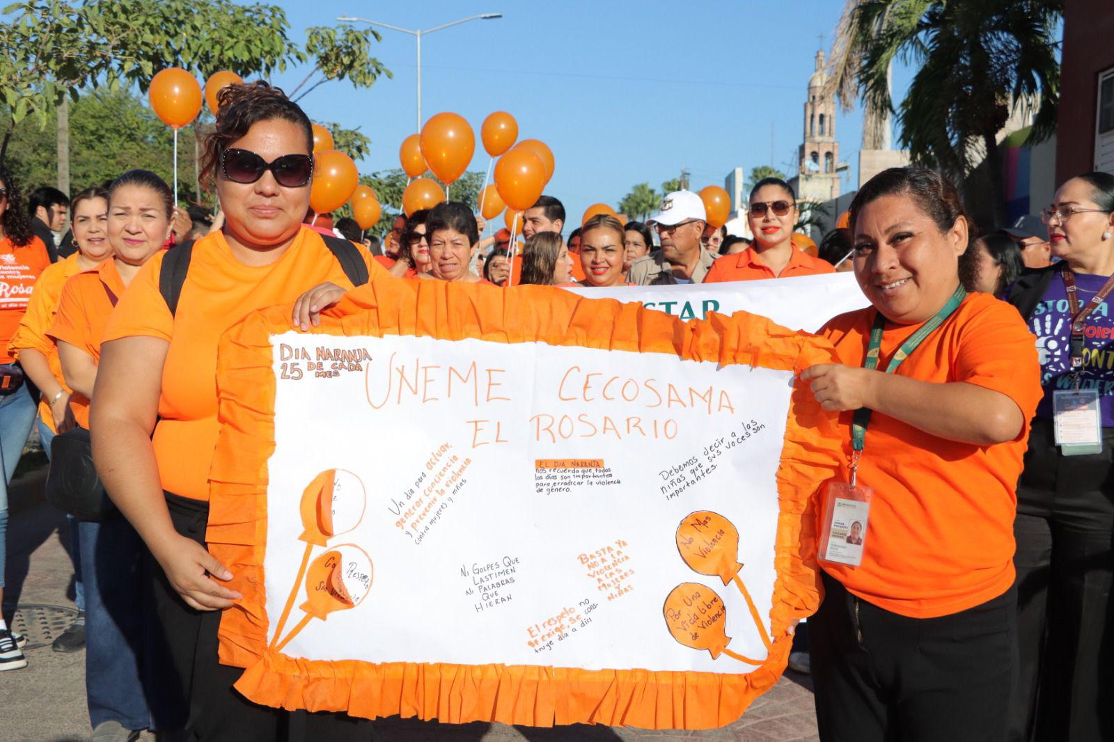 $!Conmemoran en Rosario el Día Internacional de la Eliminación de la Violencia contra la Mujer