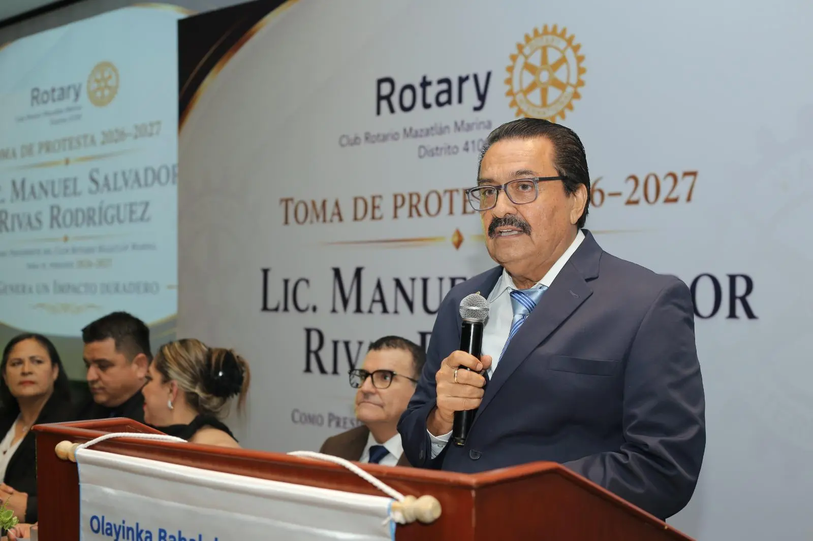 $!Manuel Salvador Rivas asume la presidencia del Club Rotario Mazatlán Marina para el periodo 2026-2027