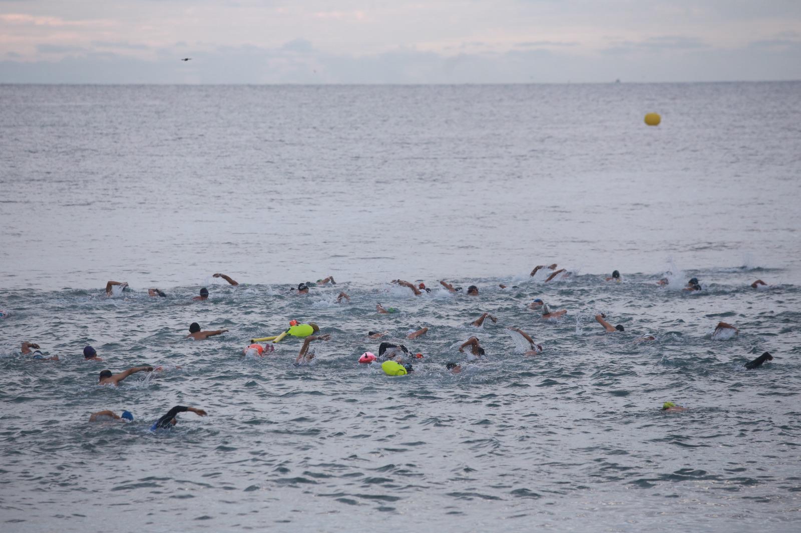$!Tritones se dan cita en Playa Norte para la última Puntuable de nado de 2023