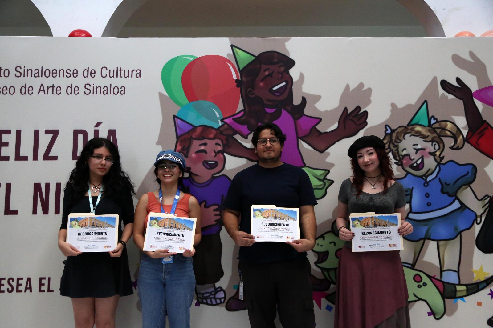 $!Los jóvenes fueron reconocidos por diseñar la nueva mascota del Masin y elaborar el logo para Salas de Lectura.