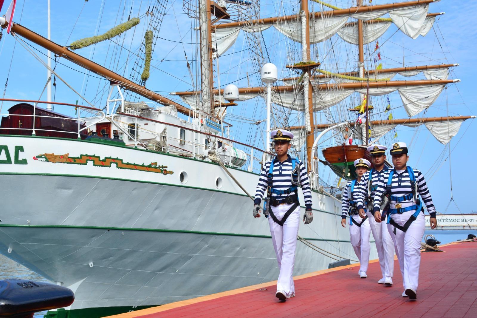 $!Zarpa el Buque Escuela Velero ARM. ‘Cuauhtémoc’ para iniciar el Crucero de Instrucción ‘Pacífico Norte 2026’