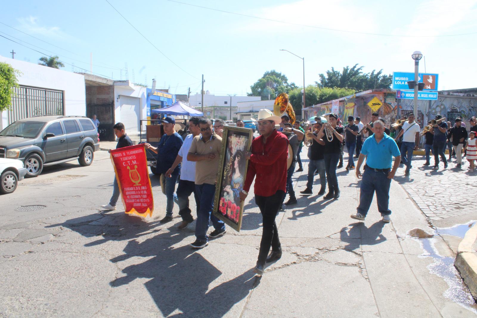 $!Músicos de Rosario celebran a Santa Cecilia con procesión y misa; le piden que haya trabajo