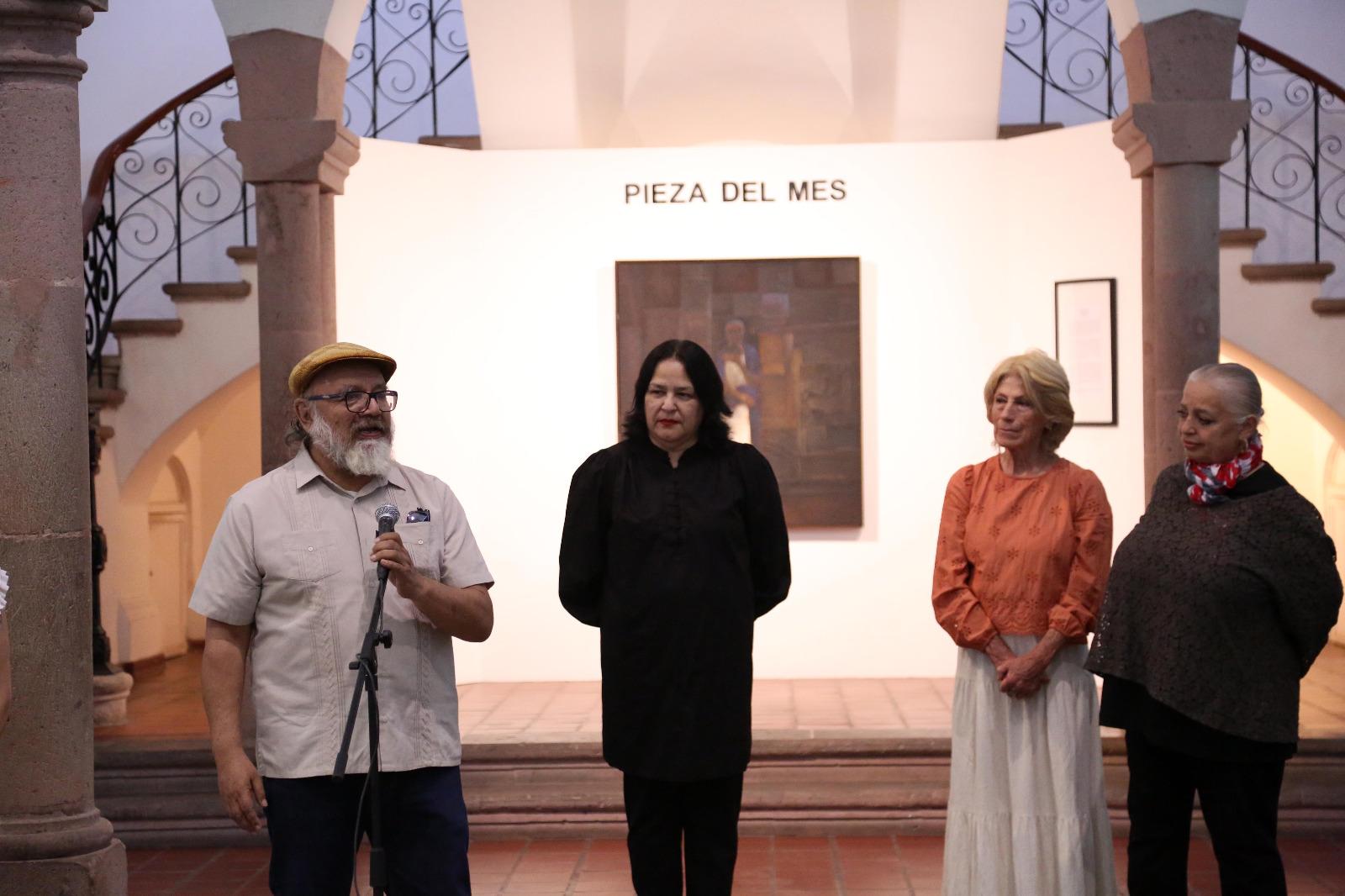 $!La muestra se inauguró con la presencia de la señora María Antonieta López, viuda de Moyers, y Citlali Moyers Millán, hija del pintor.