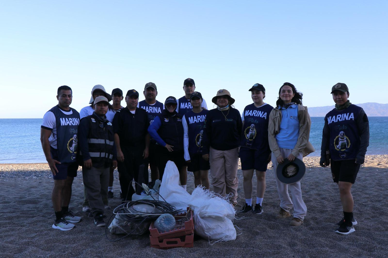 $!Marina fortalece la protección de la Reserva de la Biosfera Islas Marías con jornada de limpieza