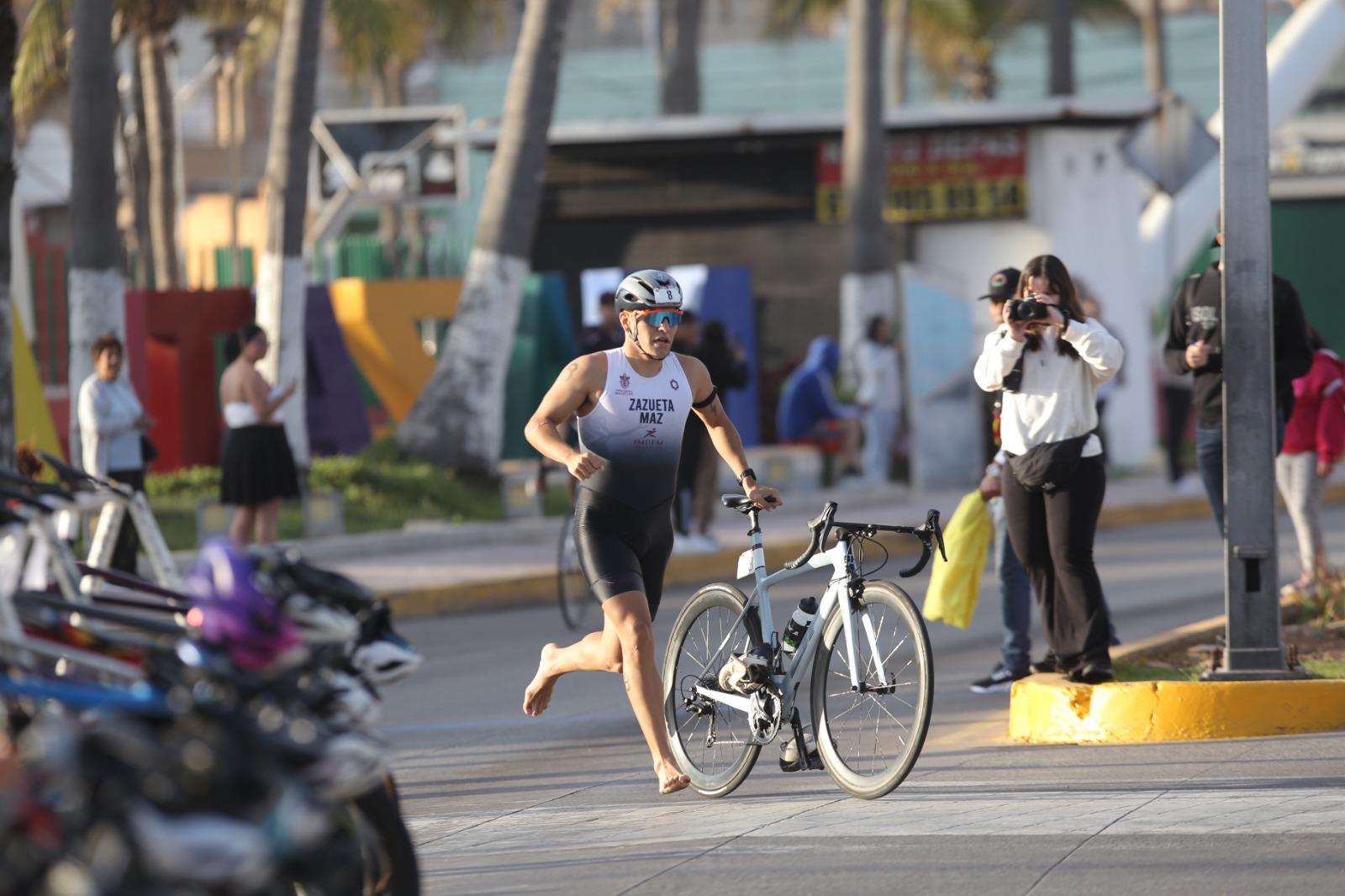 $!Impone condiciones Mazatlán en estatal de triatlón, en Juegos Conade