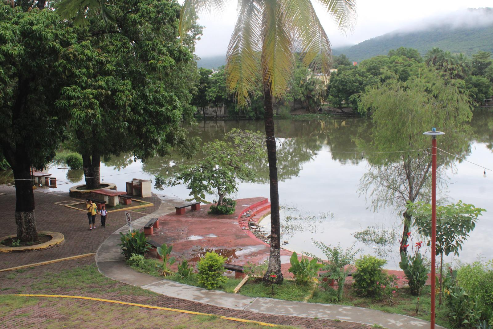 $!Se desbordan lagunas en Rosario e inundan viviendas