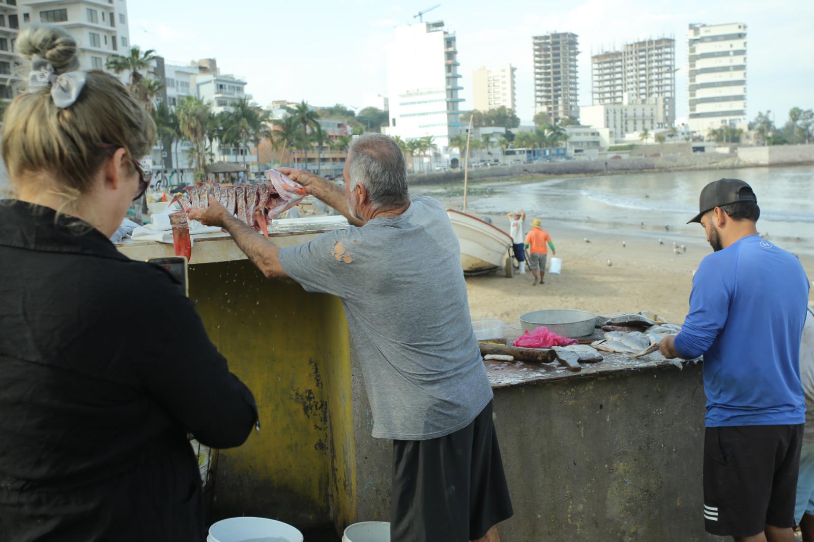 $!Reportan repunte en ventas de pescado en Playa Norte