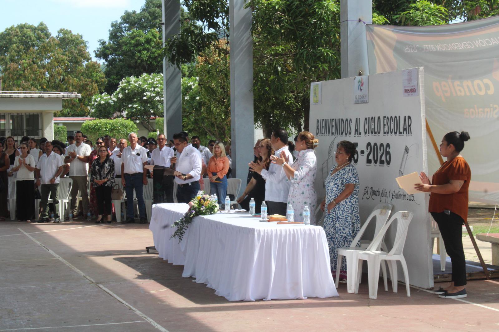 $!Afirma Alcaldesa que en Rosario hay condiciones para que planteles inicien el ciclo escolar