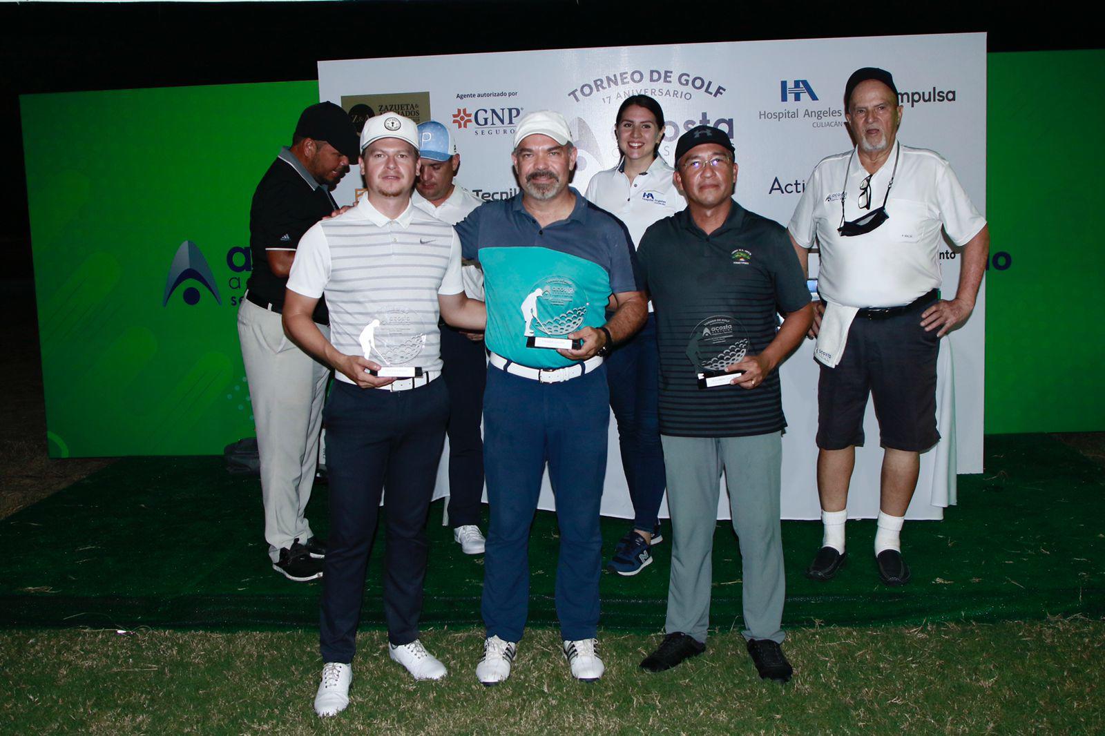 $!Ganadores de la categoría A, Diego Hernández, Alejandro Jiménez y Carlos Sepúlveda.