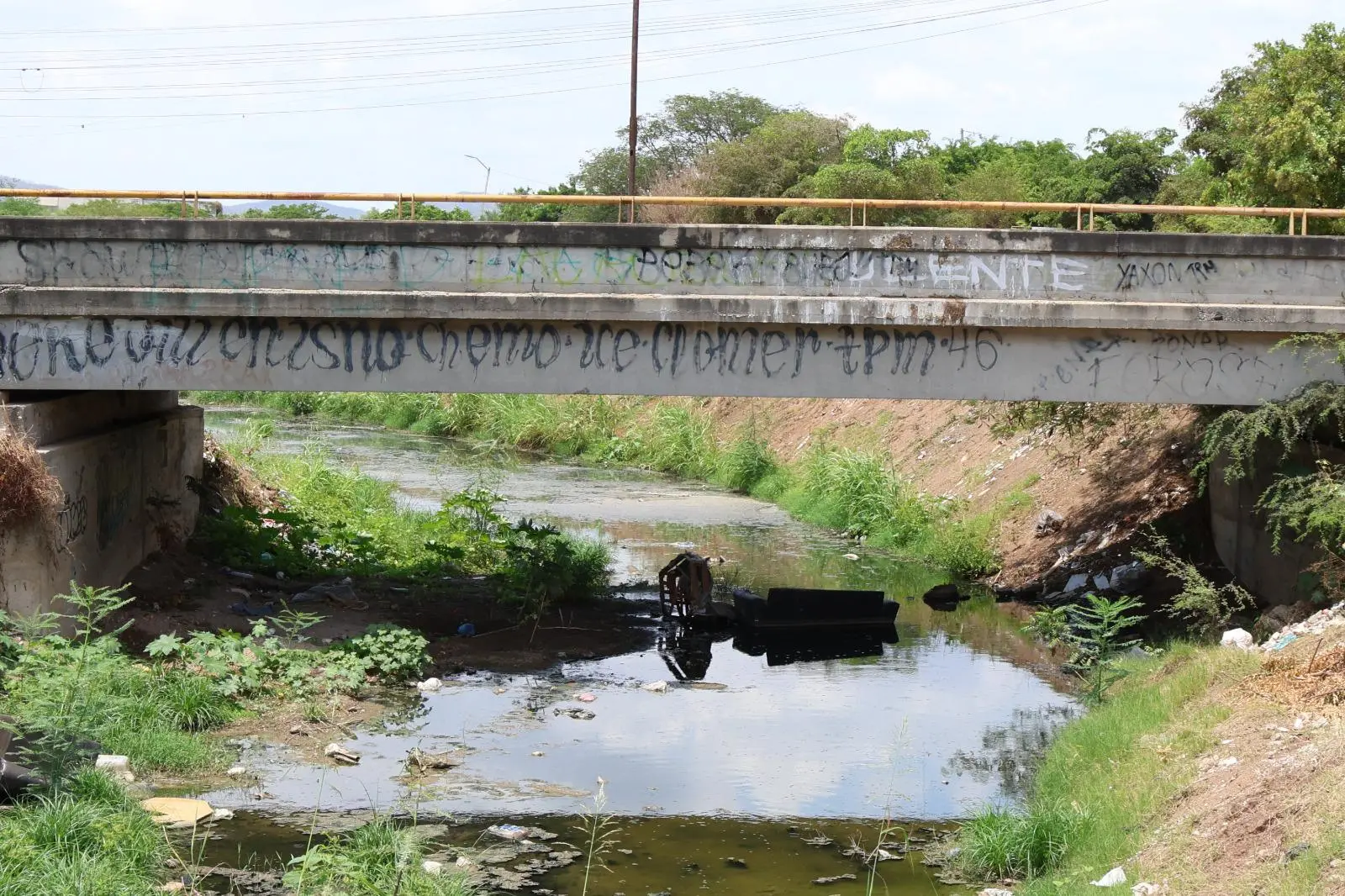 $!Vecinos denuncian basura y maleza en el Arroyo Jabalines pese a labores de limpieza