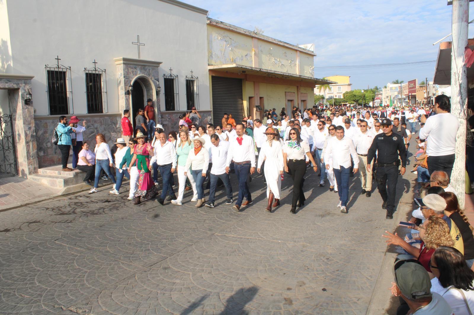 $!Conmemoran en Rosario con acto cívico y desfile la Revolución Mexicana