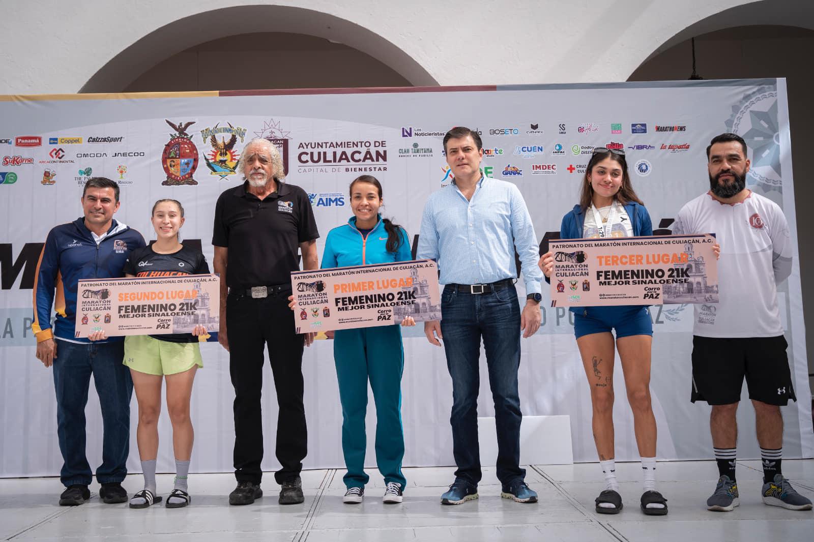 $!Keniata Robert Gaitho y capitalina Kathya García ganan el Maratón Internacional de Culiacán