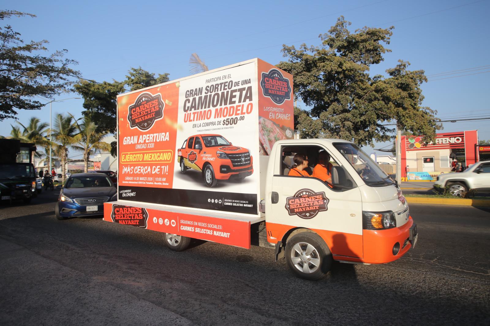 $!Caravana anuncia apertura de nueva sucursal de Carnes Selectas Nayarit en Mazatlán